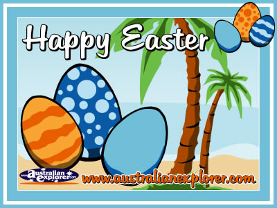 Easter Eggs (Blue) . . . CLICK TO VIEW ALL EASTER POSTCARDS