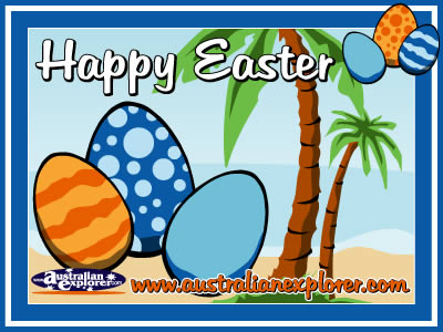 Easter Eggs (Navy) . . . CLICK TO VIEW ALL EASTER POSTCARDS