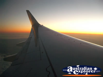 Sunset from Airplane Mid Flight . . . CLICK TO VIEW ALL FLYING POSTCARDS
