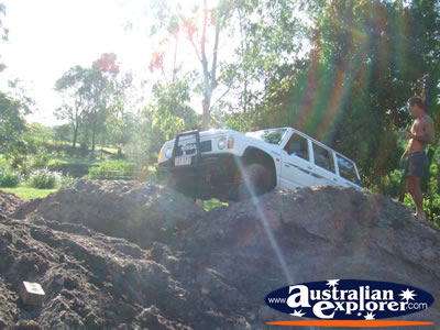 4x4 in Dirt Mounds . . . CLICK TO VIEW ALL FOUR WHEEL DRIVING POSTCARDS