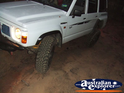 4x4 at Night in Dirt . . . CLICK TO VIEW ALL FOUR WHEEL DRIVING POSTCARDS