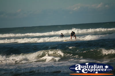 Surfing Burleigh . . . CLICK TO VIEW ALL SURFING POSTCARDS