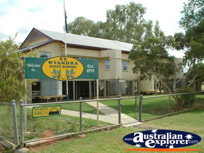 Wyandra State School Entrance . . . CLICK TO VIEW ALL WYANDRA POSTCARDS