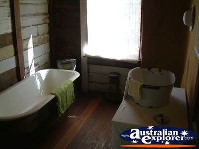 Capella Pioneer Village Homestead Bathroom . . . CLICK TO VIEW ALL CAPELLA POSTCARDS