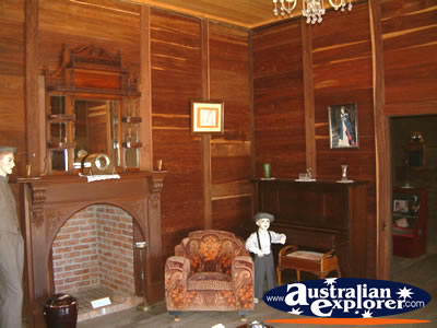 Capella Pioneer Village Homestead Room . . . CLICK TO VIEW ALL CAPELLA POSTCARDS