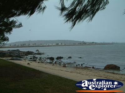 Rainy Day at Bowen Beach . . . CLICK TO VIEW ALL BOWEN POSTCARDS