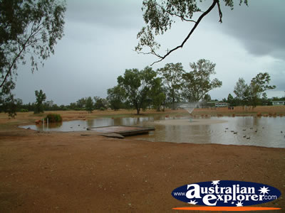 Charleville Duck Pond on a cloudy day . . . CLICK TO VIEW ALL CHARLEVILLE POSTCARDS