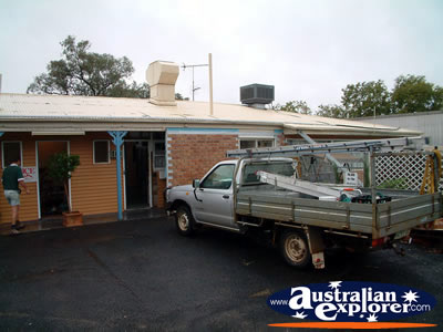 Outside Charleville Waltzing Matilda Motel . . . VIEW ALL CHARLEVILLE PHOTOGRAPHS