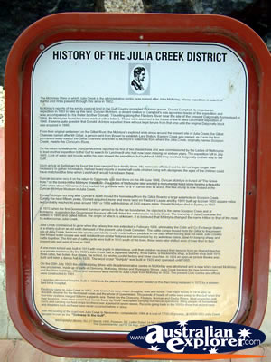Julia Creek History . . . CLICK TO VIEW ALL JULIA CREEK POSTCARDS
