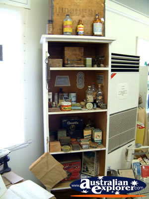Shelf with Collectables at Nebo Museum . . . CLICK TO VIEW ALL NEBO POSTCARDS