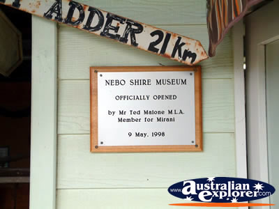 Nebo Museum Sign . . . CLICK TO VIEW ALL NEBO POSTCARDS
