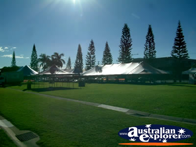 Mackay Park Ready for Festival . . . CLICK TO VIEW ALL MACKAY POSTCARDS