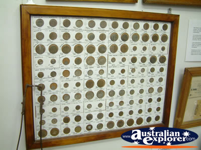 Coin Display Winton Waltzing Matilda Centre . . . CLICK TO VIEW ALL WINTON POSTCARDS