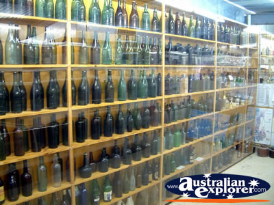 Winton Waltzing Matilda Centre Empty Glass Bottle Display . . . CLICK TO VIEW ALL WINTON POSTCARDS