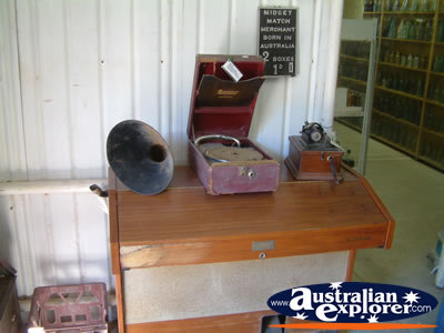 Vinatge Record Player at Winton Waltzing Matilda Centre . . . CLICK TO VIEW ALL WINTON POSTCARDS
