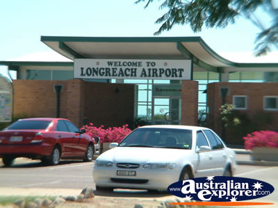 Longreach Airport Entrance . . . CLICK TO VIEW ALL LONGREACH POSTCARDS