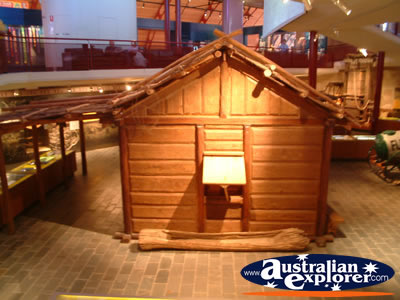Cabin at Longreach Stockmans Hall of Fame . . . CLICK TO VIEW ALL LONGREACH POSTCARDS