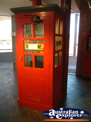 Longreach Stockmans Hall of Fame Phone Box . . . CLICK TO VIEW ALL LONGREACH POSTCARDS