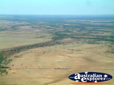 Helicopter's view of Longreach's Scenery . . . CLICK TO VIEW ALL LONGREACH POSTCARDS