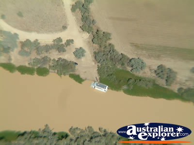 Longreach View of Muddy River from Helicopter . . . CLICK TO VIEW ALL LONGREACH POSTCARDS