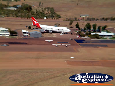 Longreach View of Plane from Helicopter . . . CLICK TO VIEW ALL LONGREACH POSTCARDS