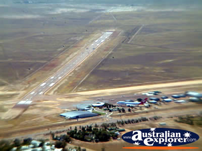 Longreach View of Helicopter Landing Strip and Town . . . CLICK TO VIEW ALL LONGREACH POSTCARDS