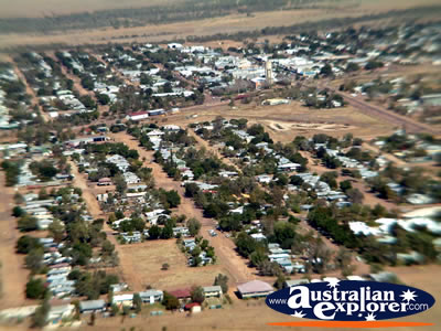 Longreach View Town Centre from Helicopter . . . CLICK TO VIEW ALL LONGREACH POSTCARDS