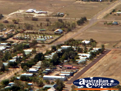 Longreach in QLD Town View from Helicopter . . . CLICK TO VIEW ALL LONGREACH POSTCARDS