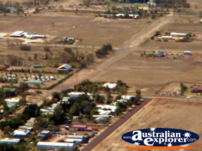 Longreach Town View from Helicopter . . . CLICK TO VIEW ALL LONGREACH POSTCARDS
