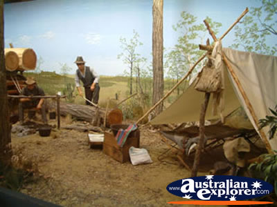 Wondai Outback Display in Tourist Information . . . CLICK TO VIEW ALL WONDAI POSTCARDS
