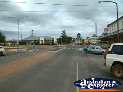 Person crossing a Crows Nest Street . . . CLICK TO VIEW ALL CROWS NEST POSTCARDS