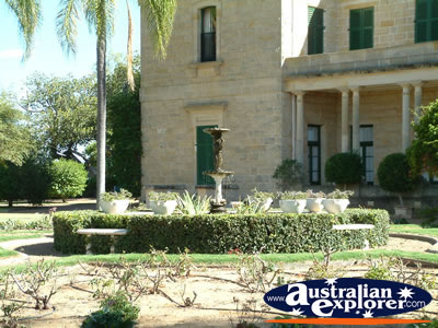 Picturesque garden at the Dalby Jimbour House . . . CLICK TO VIEW ALL DALBY POSTCARDS