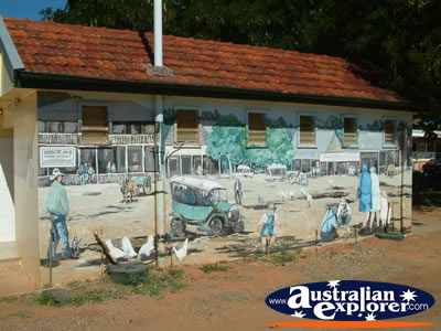 Alpha Mural Township Scene . . . CLICK TO VIEW ALL ALPHA POSTCARDS