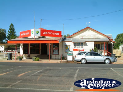 Jericho Shops on way to Alpha . . . CLICK TO VIEW ALL ALPHA POSTCARDS