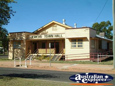 Jericho Town Hall on way to Alpha . . . CLICK TO VIEW ALL ALPHA POSTCARDS