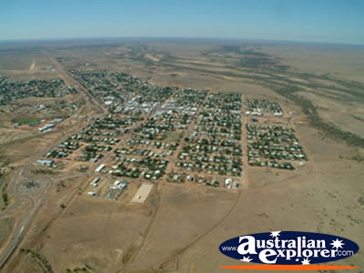 Longreach Birds Eye View from Helicopter Over Town . . . CLICK TO VIEW ALL LONGREACH POSTCARDS
