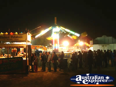 View at Night of Springsure Show . . . CLICK TO VIEW ALL SPRINGSURE POSTCARDS