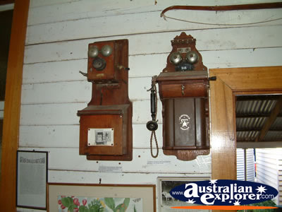 Phones Inside Miles Historical Village . . . CLICK TO VIEW ALL MILES POSTCARDS
