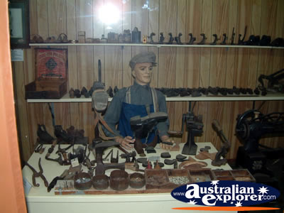 Miles Historical Village Shoe Shop . . . CLICK TO VIEW ALL MILES POSTCARDS