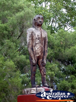 Kilcoy Statue Of The Yowie . . . CLICK TO VIEW ALL KILCOY POSTCARDS