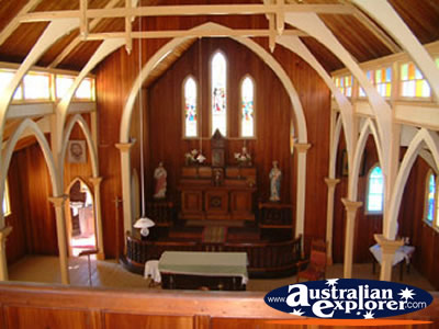 Inside Mt Perry Historic Church . . . CLICK TO VIEW ALL MT PERRY POSTCARDS