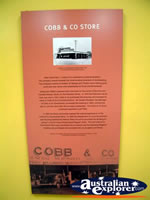 Surat Cobb & Co Changing Station Cobb and Co Store Plaque . . . CLICK TO ENLARGE