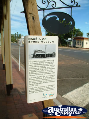Surat Cobb & Co Changing Station Information Plaque Outside . . . CLICK TO VIEW ALL SURAT POSTCARDS