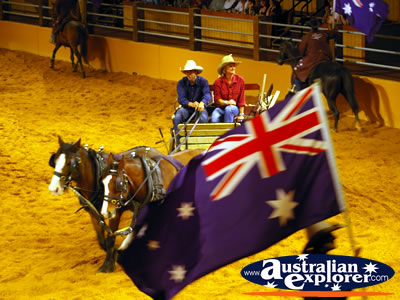Australian Outback Spectacular Horse and Cart . . . CLICK TO VIEW ALL AUSTRALIAN OUTBACK SPECTACULAR POSTCARDS
