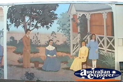 Bowen Wall Mural Colonial Scene . . . CLICK TO VIEW ALL BOWEN POSTCARDS