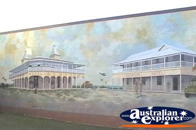 Bowen Wall Mural Hotel Scene . . . CLICK TO VIEW ALL BOWEN POSTCARDS
