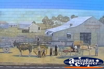 Bowen Wall Mural Horse and Cart Scene . . . CLICK TO VIEW ALL BOWEN POSTCARDS