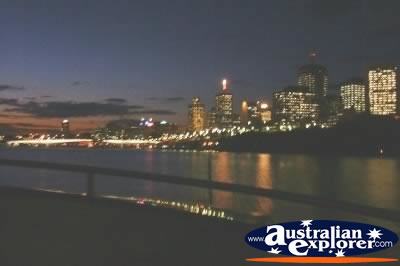 City Lights of Brisbane at Night . . . CLICK TO VIEW ALL BRISBANE POSTCARDS