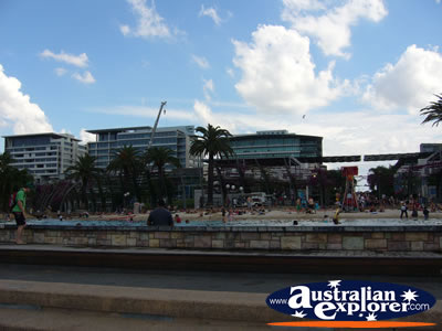 Swimming at South Bank . . . CLICK TO VIEW ALL BRISBANE (SOUTH BANK) POSTCARDS