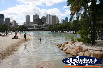 South Bank Beach . . . CLICK TO VIEW ALL BRISBANE (SOUTH BANK) POSTCARDS